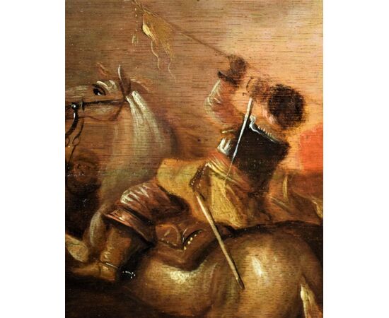 Battaglia con scontro di cavalieri