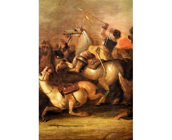 Battaglia con scontro di cavalieri
