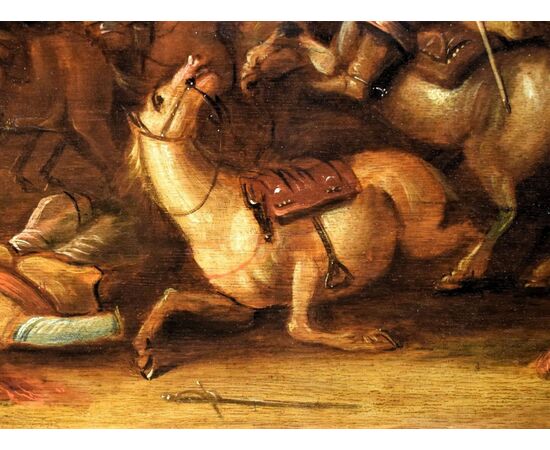 Battaglia con scontro di cavalieri