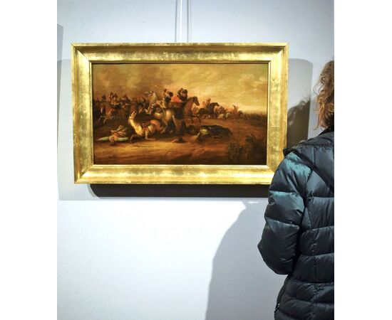 Battaglia con scontro di cavalieri