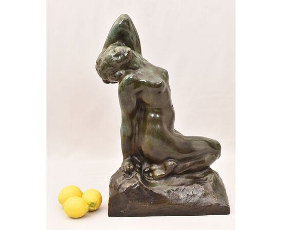 Antiche Sculture In Bronzo, Nudo Di Donna, Art Deco, Amedeo Gennarelli. (STB89)