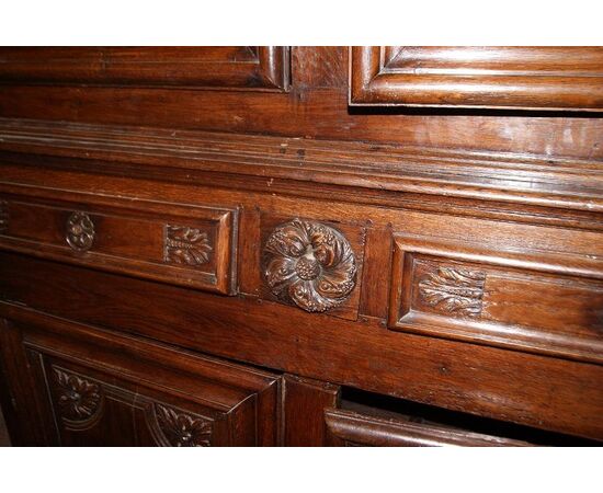 Grande credenza 4 ante con cassetti del 1700 francese Luigi XIV