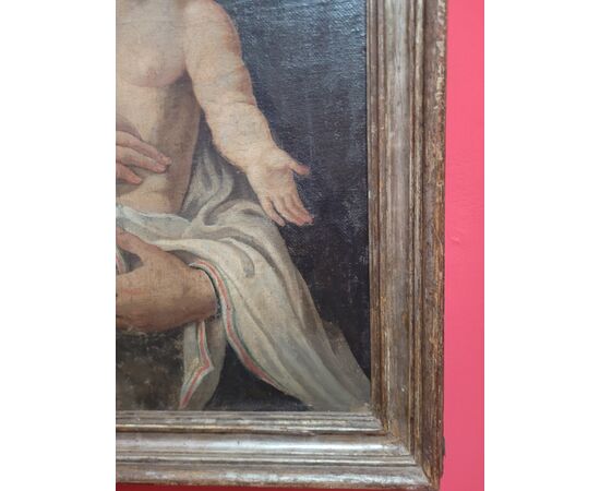 Dipinto Sant 'Antonio da Padova Secolo XVIII Cornice coeva