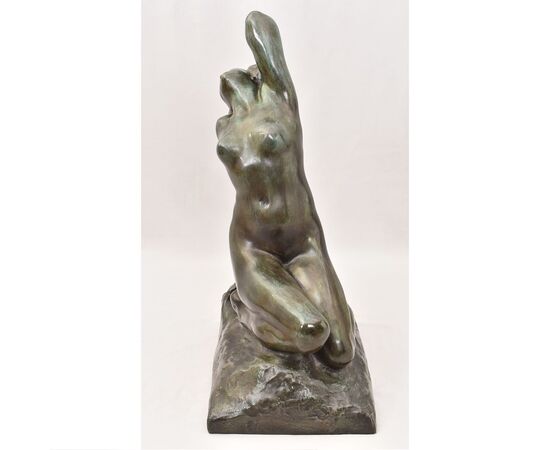 Antiche Sculture In Bronzo, Nudo Di Donna, Art Deco, Amedeo Gennarelli. (STB89)