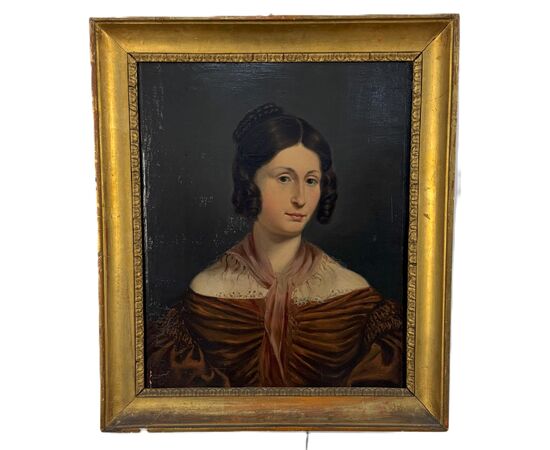 Anonimo del primo quarto del  XIX secolo,  "Ritratto di gentildonna"
