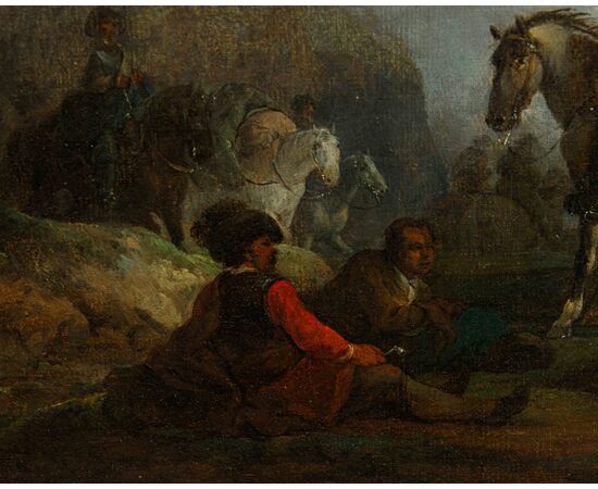 Francesco Casanova (Londra 1732/33- Vorderbruhl, Vienna 1803), Sosta di cavalieri