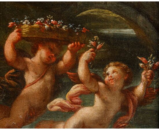 Stefano Pozzi (Roma, 1699 – 1768), attr., Riposo dalla fuga in Egitto