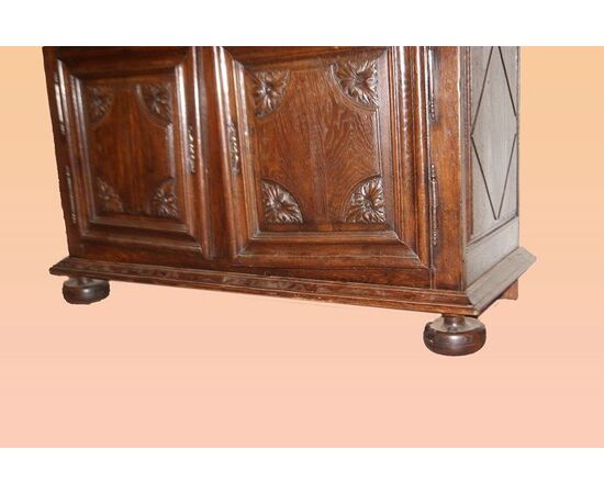 Grande credenza 4 ante con cassetti del 1700 francese Luigi XIV