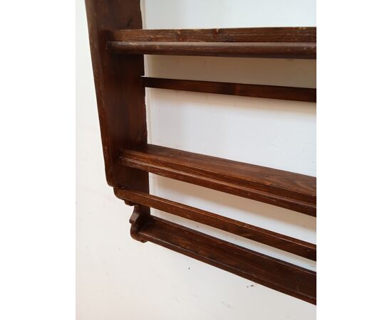 Piattaia in abete - porta piatti - mensola - scaffale - primi '900
