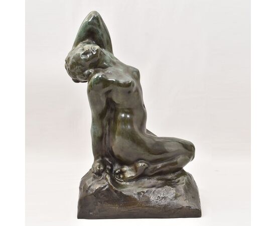 Antiche Sculture In Bronzo, Nudo Di Donna, Art Deco, Amedeo Gennarelli. (STB89)