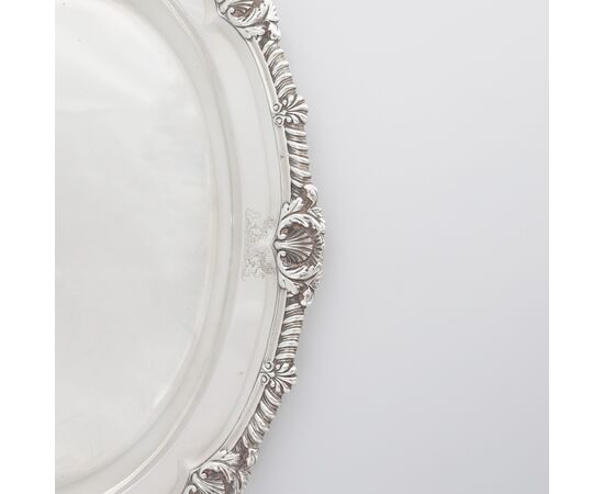Presentoire in argento sterling Giorgio IV, John Bridge, Londra 1826