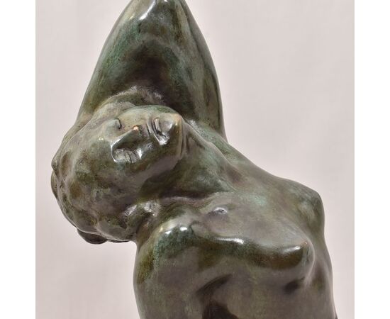 Antiche Sculture In Bronzo, Nudo Di Donna, Art Deco, Amedeo Gennarelli. (STB89)