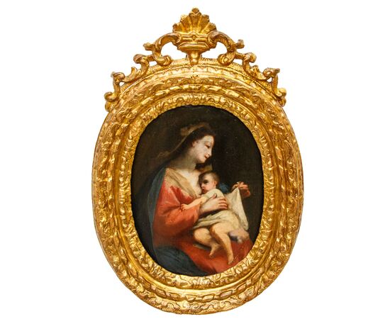 Scuola mantovana, XVIII secolo, Madonna che allatta il Bambino