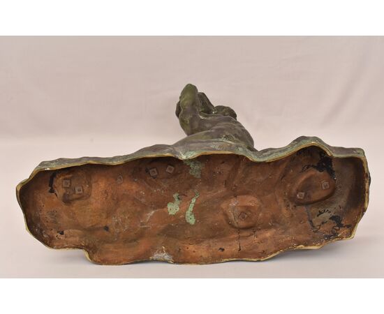 Alexandre Ouline, Antiche Sculture In Bronzo, Uomo, Guerriero,  Art Deco, XX Secolo. (STB91)