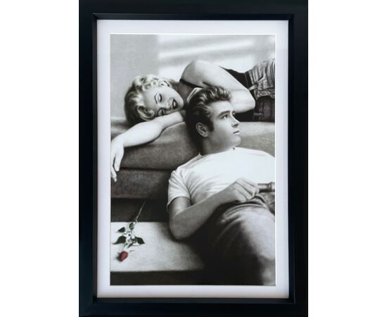 Marilyn Monroe e James Dean - Fotografia con cornice