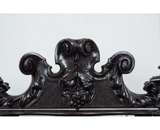Credenza antica Siciliana in legni policromi periodo XIX secolo.