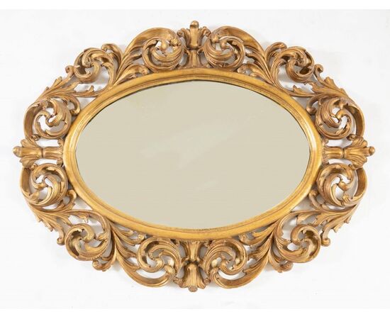 Grande specchiera ovale 