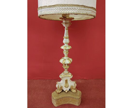 Coppia candelabri laccati