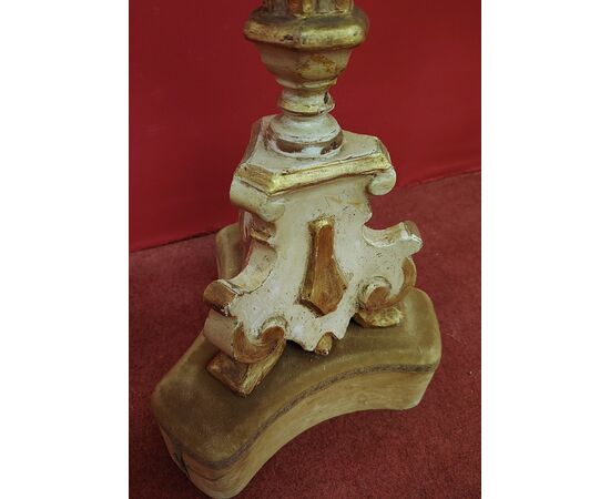 Coppia candelabri laccati