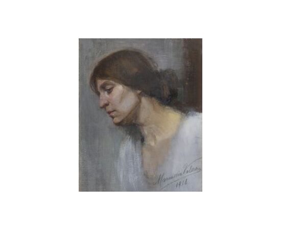 Dipinto di Maroussia Valero (San Pietroburgo 1885 – Madrid 1955), “Ritratto di donna”