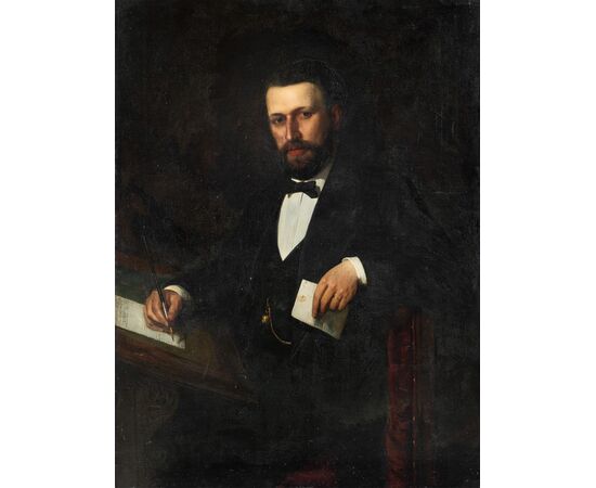 Tobias Edward Rosenthal, detto Toby (Strasburgo 1848 - Monaco 1917) - Ritratto di gentiluomo di San Francisco.
