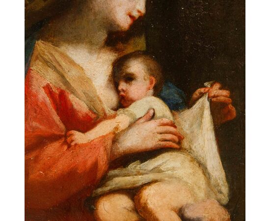 Scuola mantovana, XVIII secolo, Madonna che allatta il Bambino