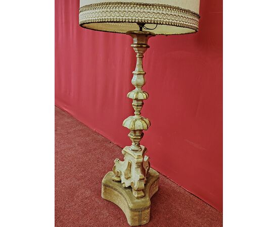 Coppia candelabri laccati