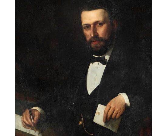 Tobias Edward Rosenthal, detto Toby (Strasburgo 1848 - Monaco 1917) - Ritratto di gentiluomo di San Francisco.