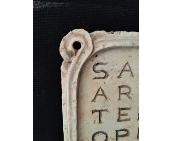 Bellissimo bassorilievo - Palindromo di Sator in marmo - 40 x 38 cm