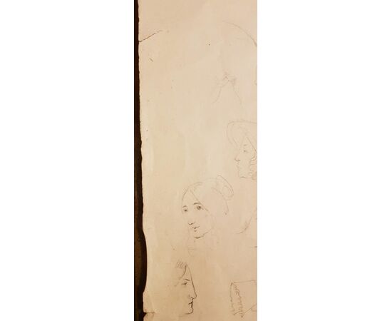 Disegno di epoca neoclassica raffigurante figura maschile