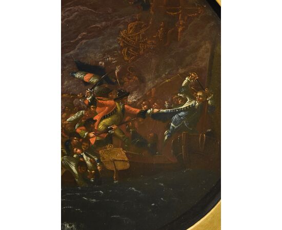 Battaglia navale notturna, Ilario Mercanti «lo Spolverini» (Parma, 1657 - 1734)