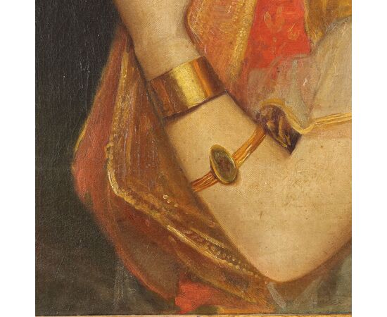 Dipinto Giovane Donna con Pappagallo