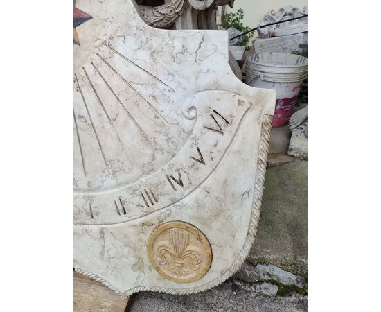Bellissima Meridiana in Marmo Botticino - 86 x 70 cm