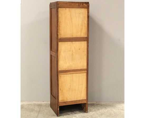 Antico classificatore archivio schedario serranda in rovere
