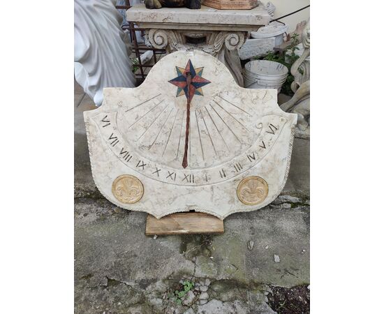 Bellissima Meridiana in Marmo Botticino - 86 x 70 cm