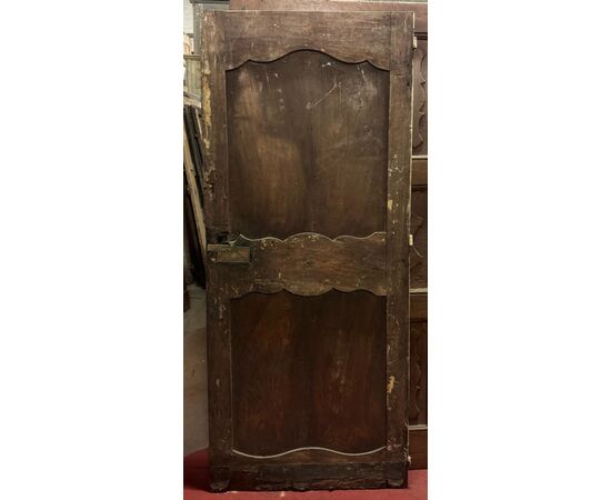 PTE151 - Antica porta in noce ad un battente, epoca '700, misure cm L 83 x H 195