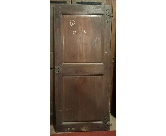 PTE152 - Antica porta semplice con ferri a farfalla, epoca '700, misure cm L 85 x H 194