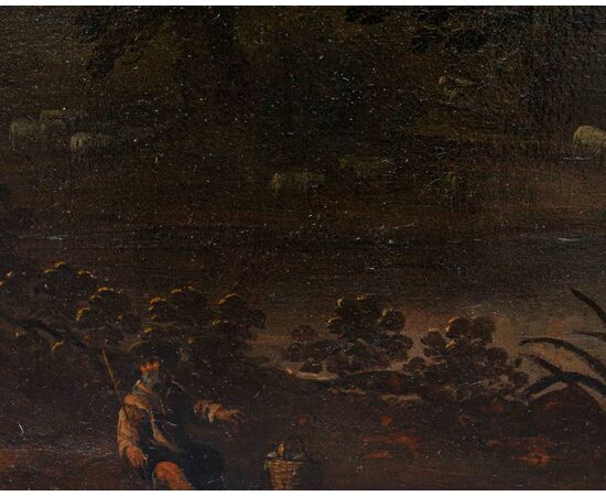 Seguace di Jacques van der Wijen (Amsterdam 1586 – 1638)  Caccia al cervo