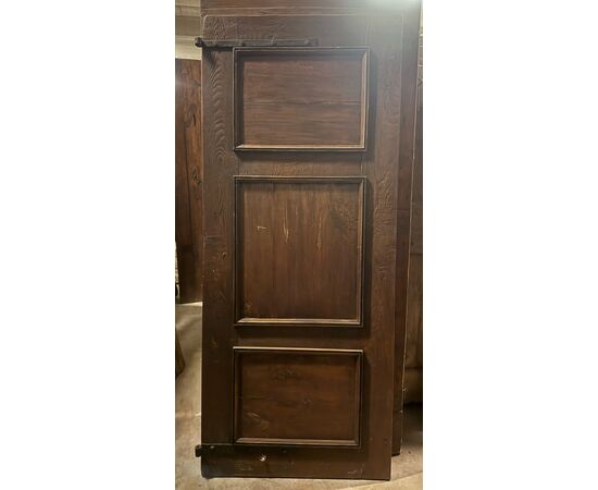 PTE150 - Antica porta semplice in legno, epoca '800, misure cm L 79 x H 190
