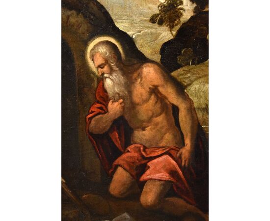 San Girolamo Penitente, Scuola veneta '500 (cerchia di Jacopo Negretti, detto Palma il Giovane)