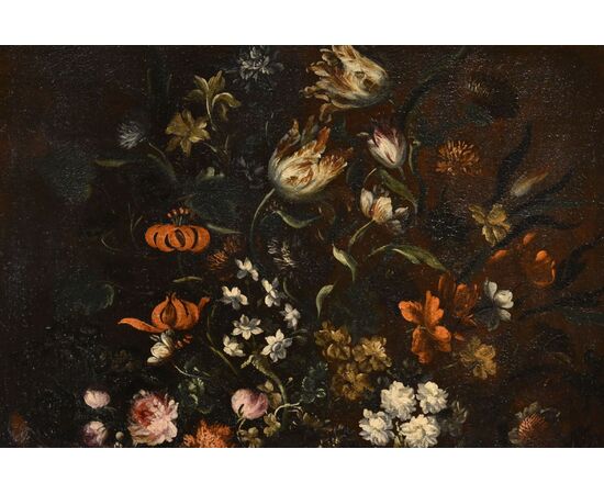 Composizione di fiori entro vaso sbalzato (3 di 3), Andrea Scacciati (Firenze 1642–1710)