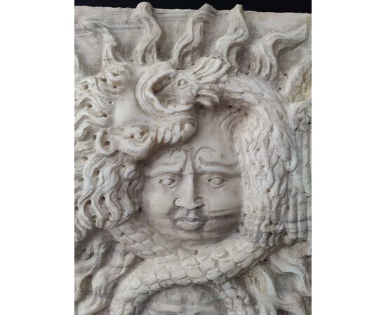 Spettacolare altorilievo mitologico in marmo di Carrara - 42 x 56 cm