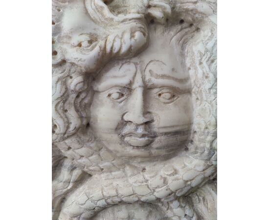 Spettacolare altorilievo mitologico in marmo di Carrara - 42 x 56 cm