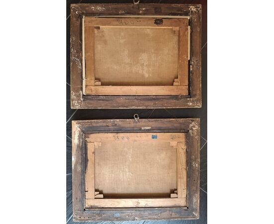 Coppia di capricci architettonici