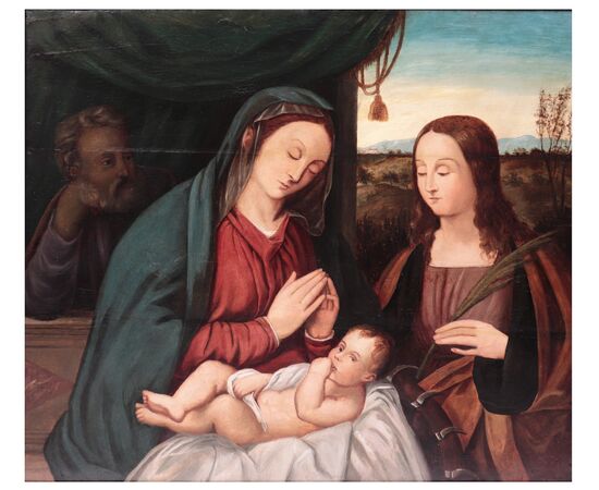 Francesco Rizzo da Santacroce (1485-1545) - Sacra famiglia 