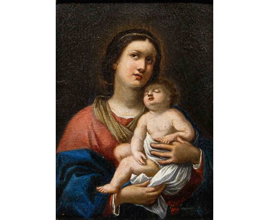 Scuola romana, XVII secolo, Madonna con Bambino