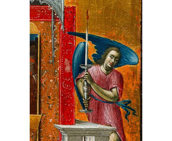 XVIII Secolo, Scuola russa, Icona raffigurante le reliquie di San Spiridione di Trimitonte conservate nel tempio di Kerkyra 