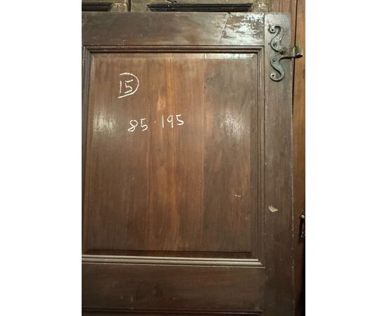 PTE152 - Antica porta semplice con ferri a farfalla, epoca '700, misure cm L 85 x H 194