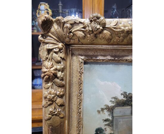 Coppia dipinti Scena Galante Francois Boucher Sec. XIX