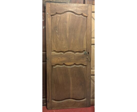 PTE151 - Antica porta in noce ad un battente, epoca '700, misure cm L 83 x H 195
